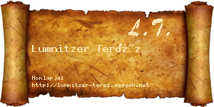 Lumnitzer Teréz névjegykártya